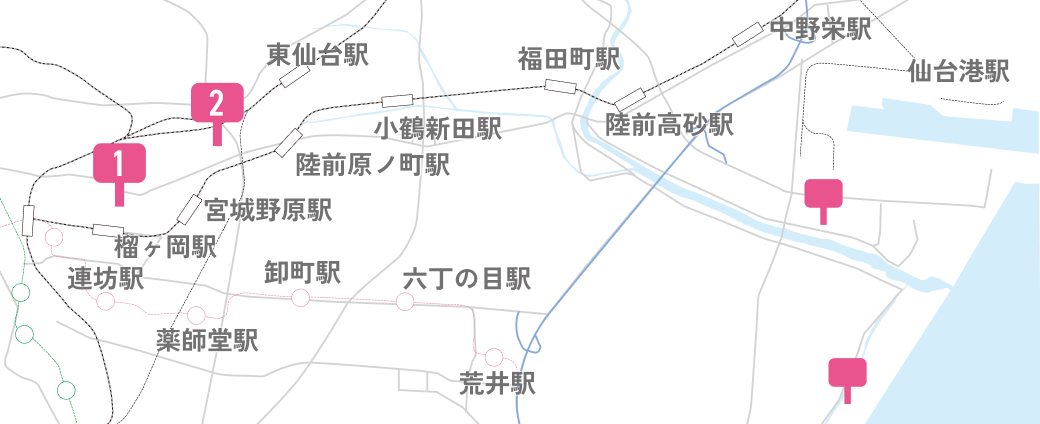 宮城野区方面